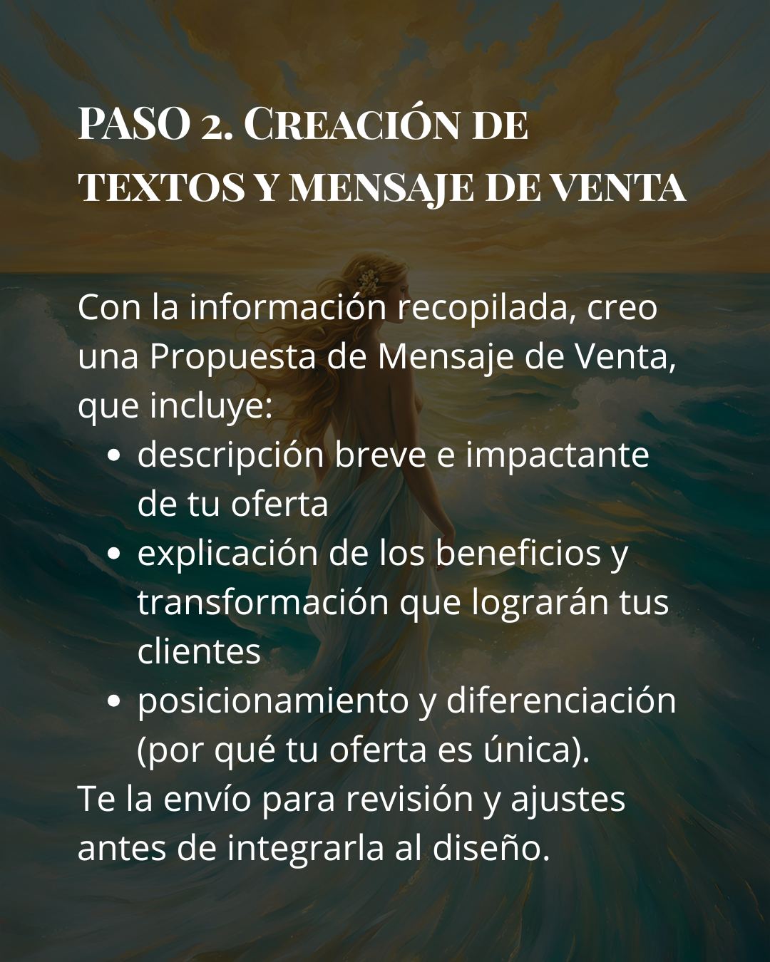 PASO 1. Recolección de Información Clave Oferta principal (módulos, lecciones, objetivos, beneficios, duración, precio, etc.), Base de datos con deseos y desafíos de tu audiencia, Testimonios y ca (5)